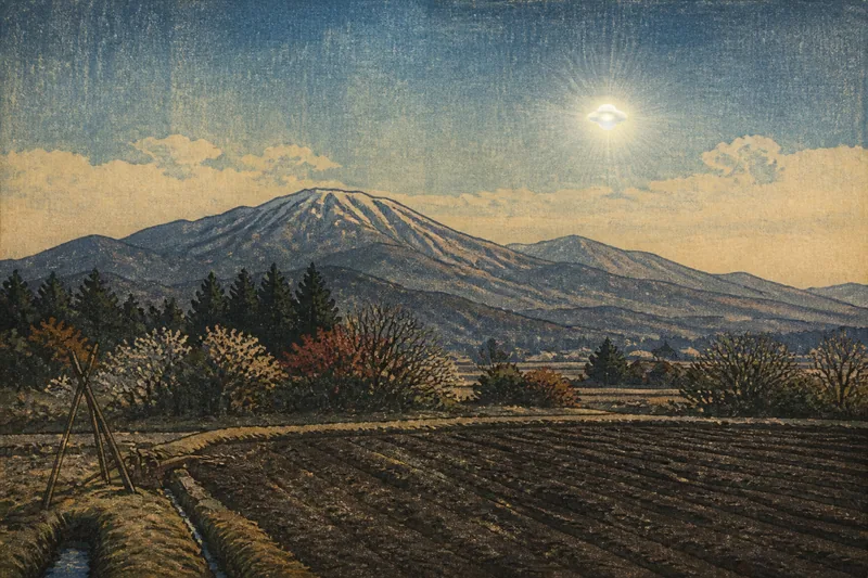 飯舘村の昼間に光るもののイメージ挿絵