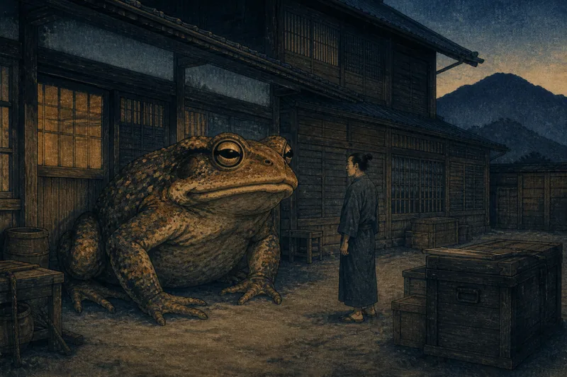 上田の蟇と六部の祟りのイメージ挿絵