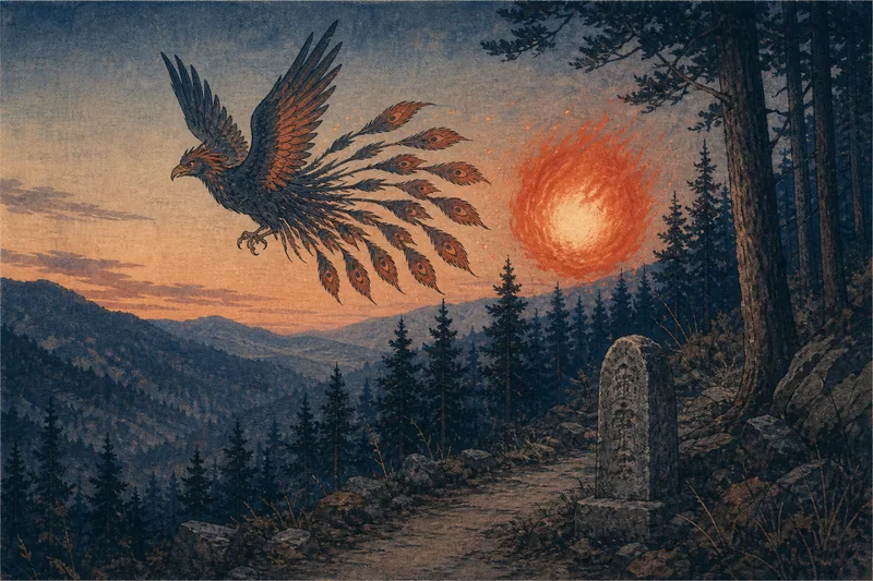 山鳥の火の玉のイメージ挿絵