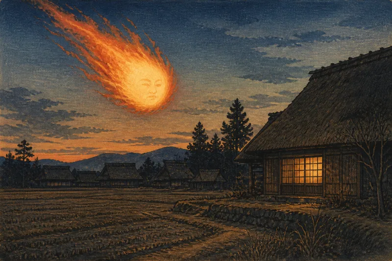 火の玉になる魂のイメージ挿絵