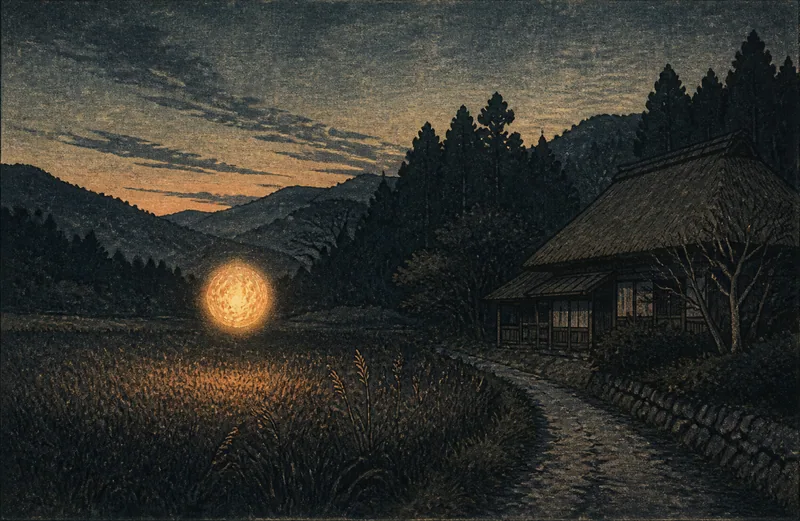 栗原の火の玉が告げる死のイメージ挿絵