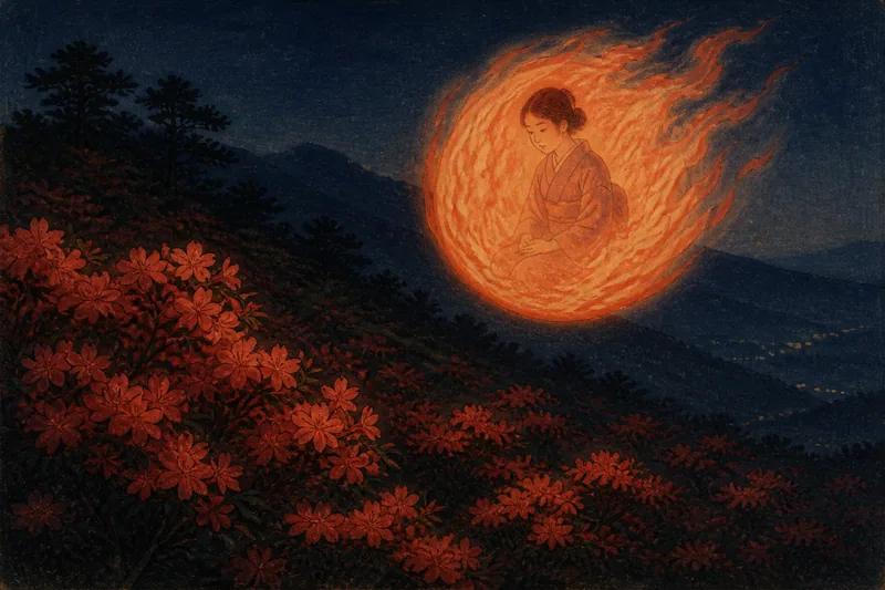 山口山の火の玉のイメージ挿絵