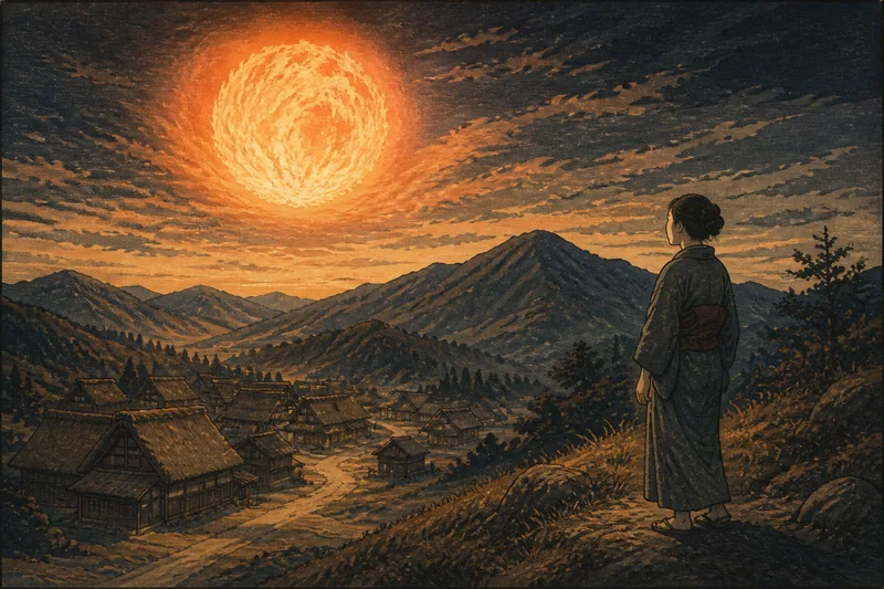 山県の火の玉が知らせた討死のイメージ挿絵