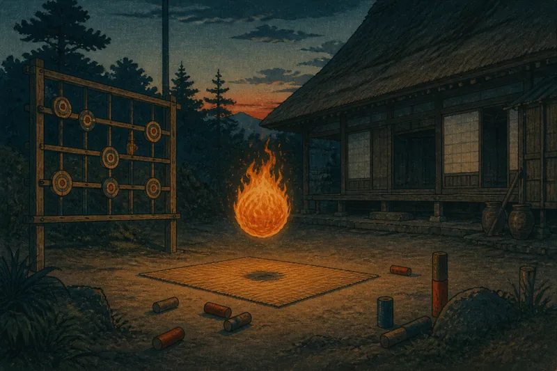 山北の火の玉と血染めの筵のイメージ挿絵