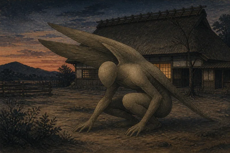 家の前に舞い降りた謎の大きな飛来物のイメージ挿絵