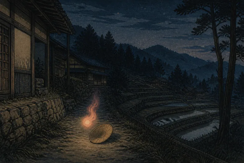 大町の死を告げる人魂のイメージ挿絵