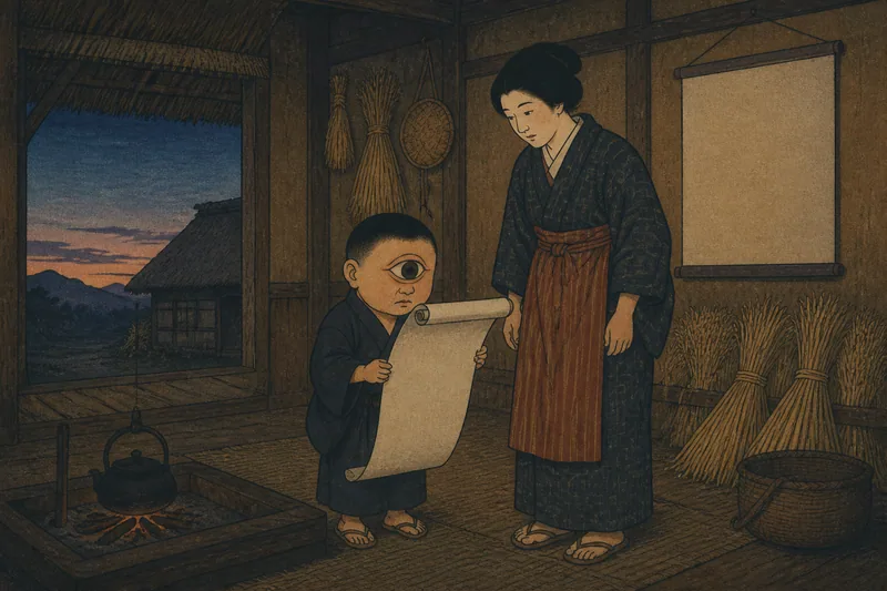 藤沢の計画を置く一つ目小僧のイメージ挿絵