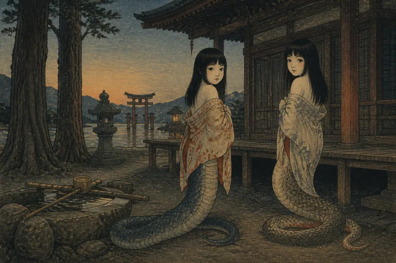 廿日市の蛇身の侍女たちのイメージ挿絵