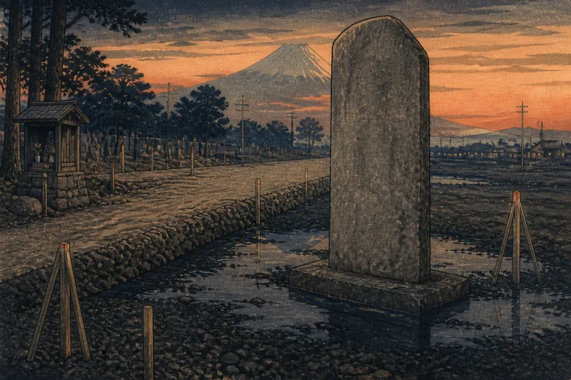 富士吉田の御姫池埋め立ての祟りのイメージ挿絵