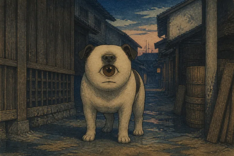 一つ目の異犬のイメージ挿絵
