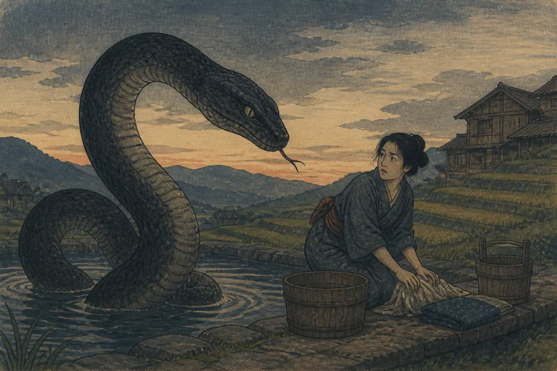 佐渡の池の主に嫁いだおとわのイメージ挿絵