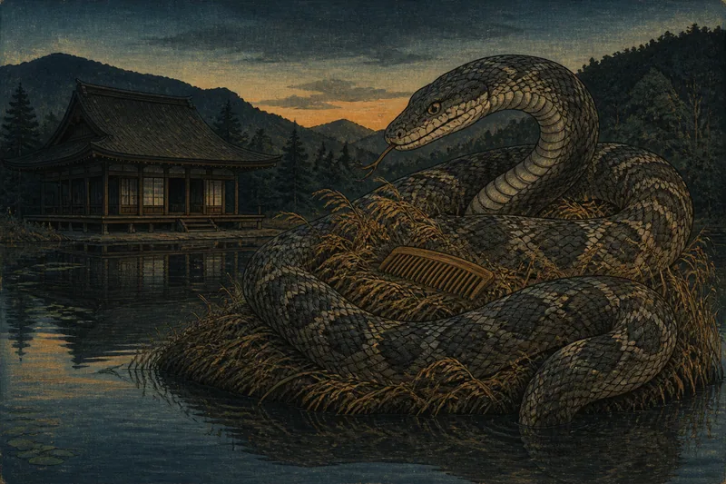 池の主の大蛇のイメージ挿絵