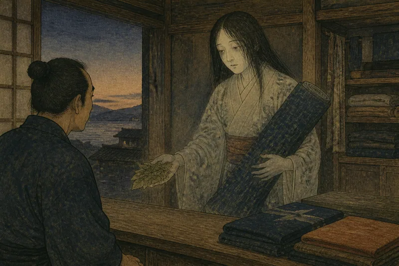 瀬戸内町の木の葉を代金にする生き霊のイメージ挿絵