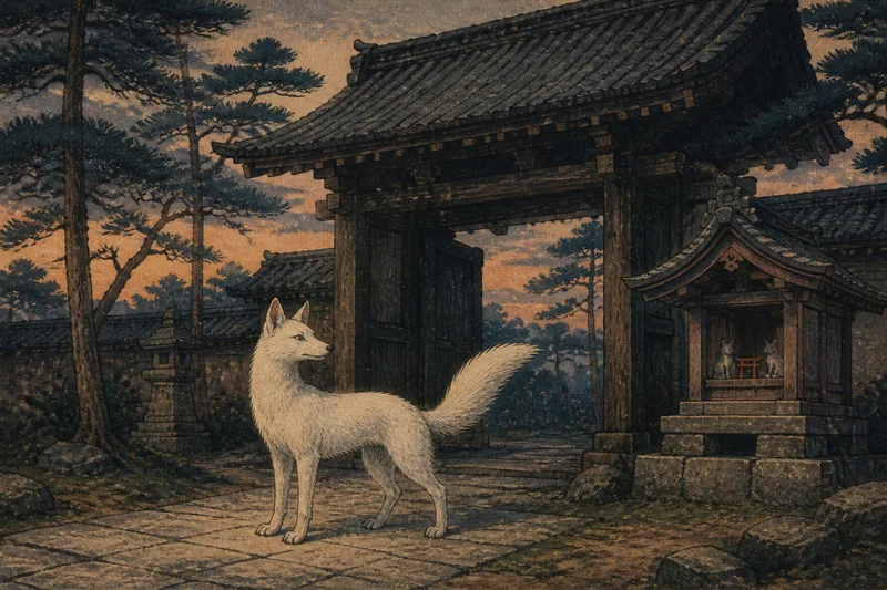 飯田の白狐が止まった寺地のイメージ挿絵