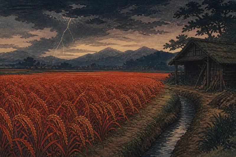 稲が赤くなってしまう田のイメージ挿絵