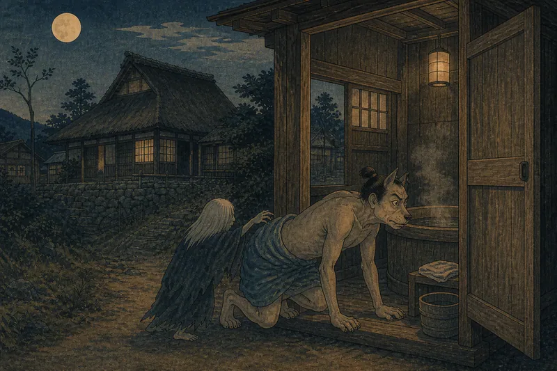 柳井の犬殺しに祟られた医者のイメージ挿絵
