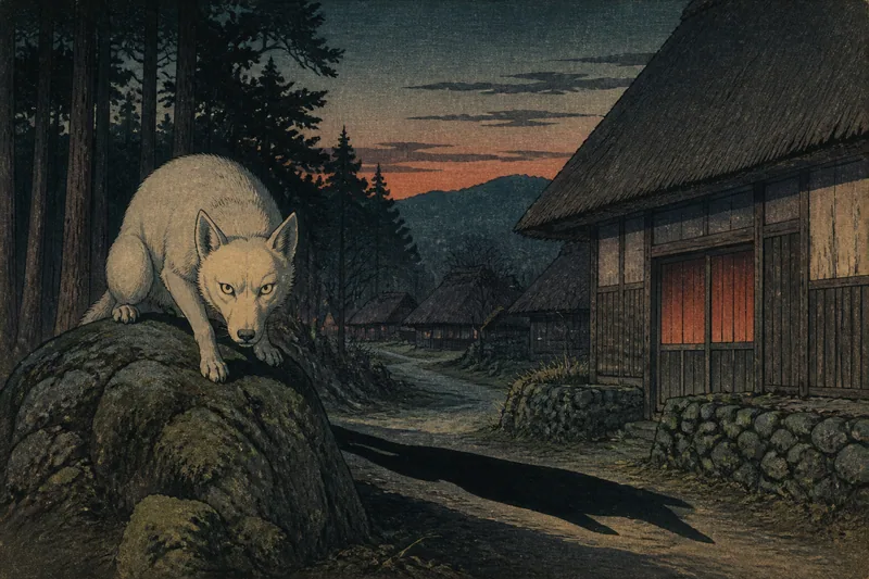 豊後大野の犬神の祟りのイメージ挿絵