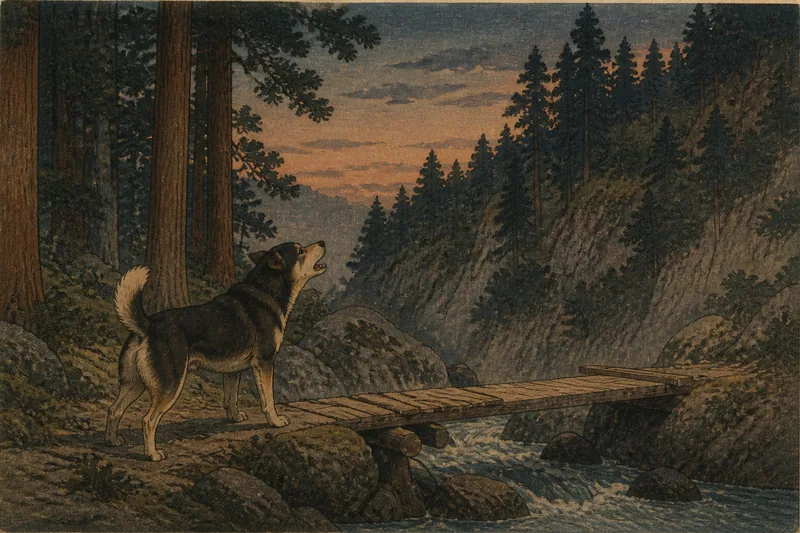 犬の啼声のイメージ挿絵