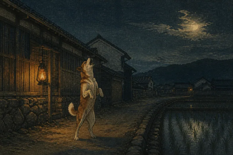犬の立ち吠えのイメージ挿絵