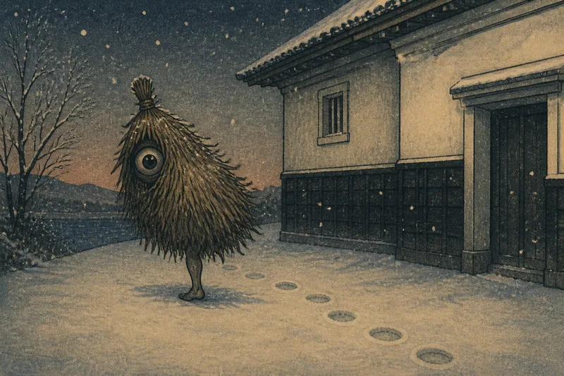 一本足の妖怪のイメージ挿絵