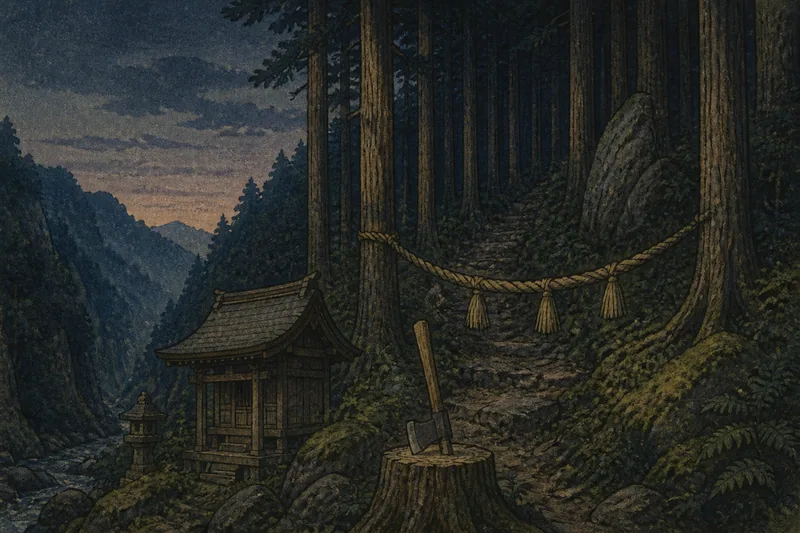 入らずの山のイメージ挿絵