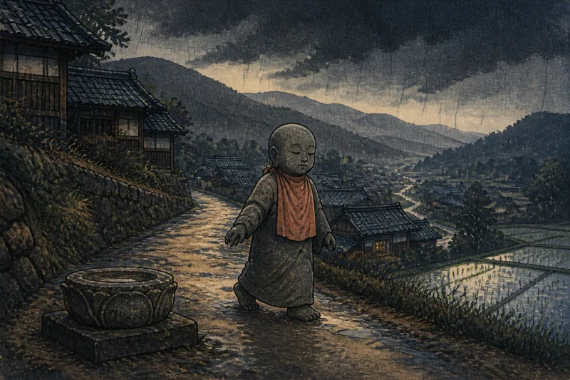 入山の地蔵のイメージ挿絵