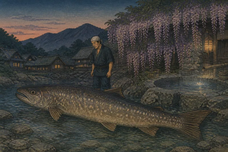 東御市の大岩魚で消えた湯と藤のイメージ挿絵