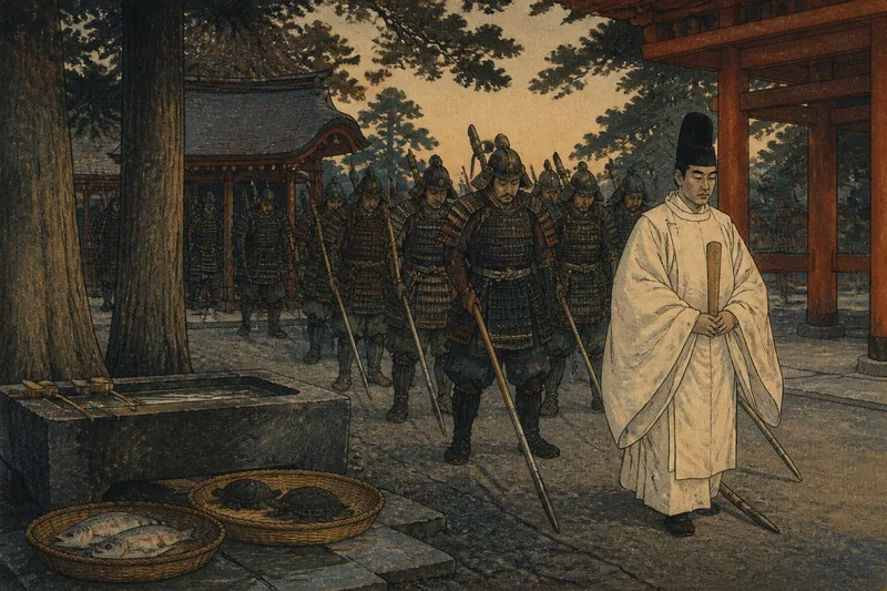 宇佐の神軍と放生会の始まりのイメージ挿絵