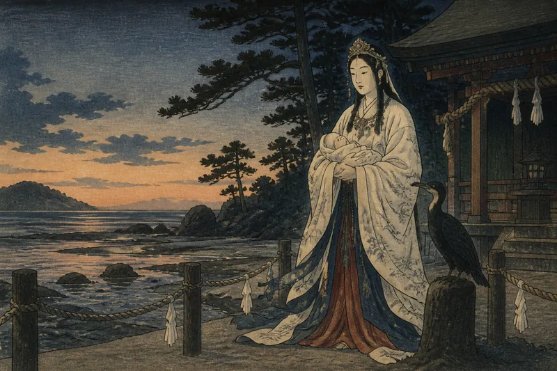 若狭町の神功皇后安産のイメージ挿絵