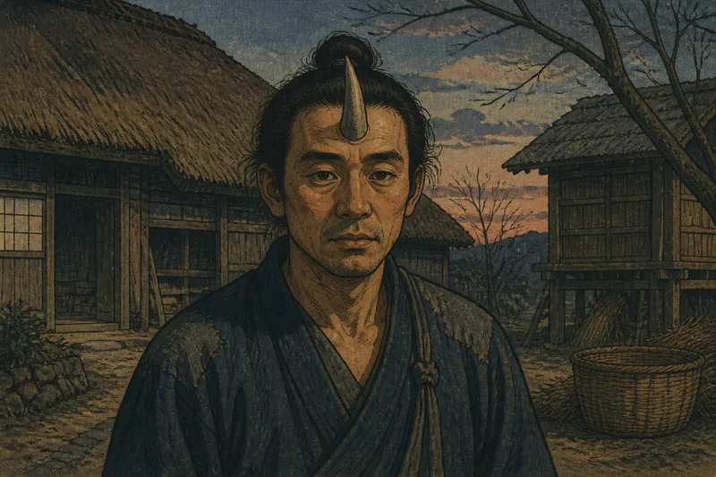 福山市の額に生えた人角のイメージ挿絵