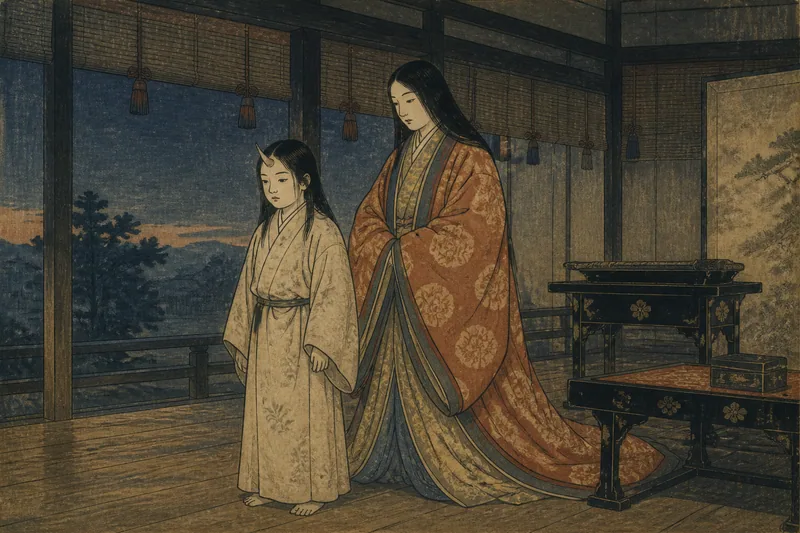 郡山市の額に角ある子のイメージ挿絵