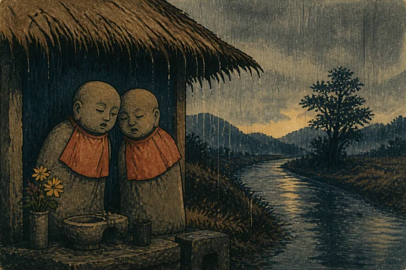 地蔵さんの夜語りのイメージ挿絵