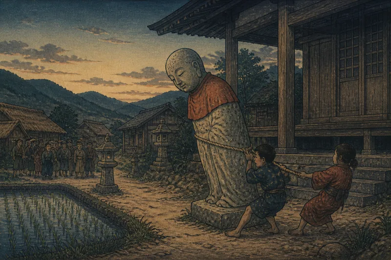 大和町の遊ぶ地蔵の祟りのイメージ挿絵