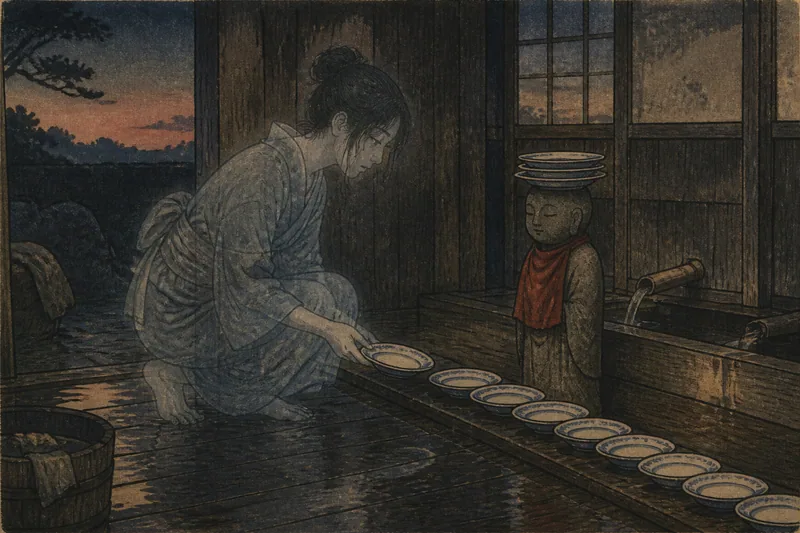 皿屋敷の女中のイメージ挿絵