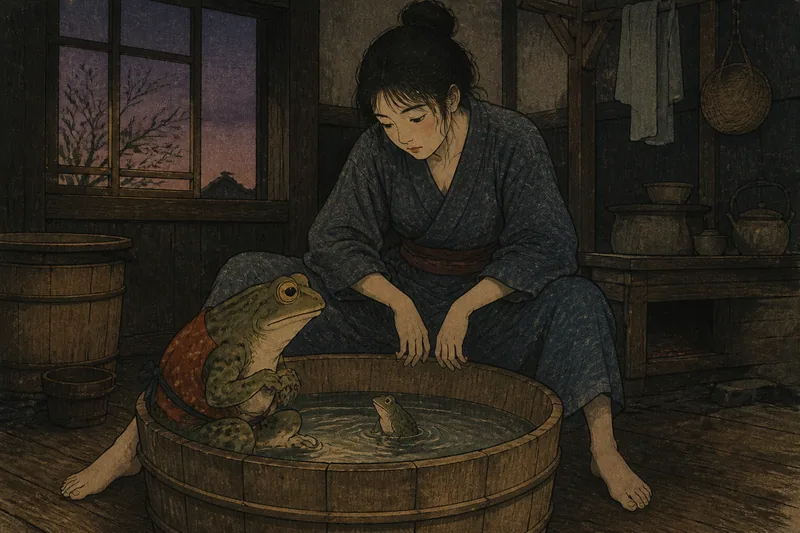 蛙に孕まされた女のイメージ挿絵