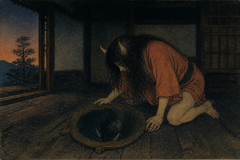 仰向けの鏡の禁忌のイメージ挿絵