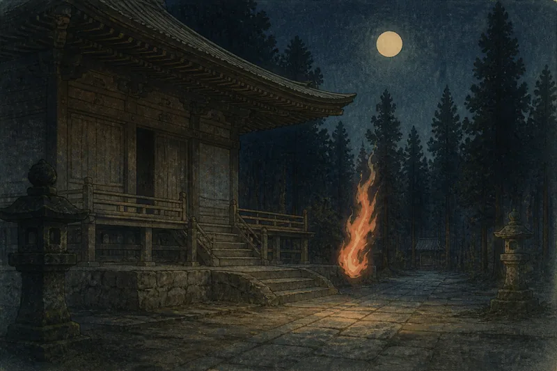 光堂の怪火のイメージ挿絵