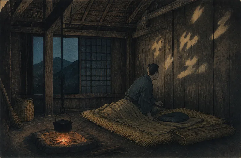大洲の山小屋を脅かす怪音のイメージ挿絵