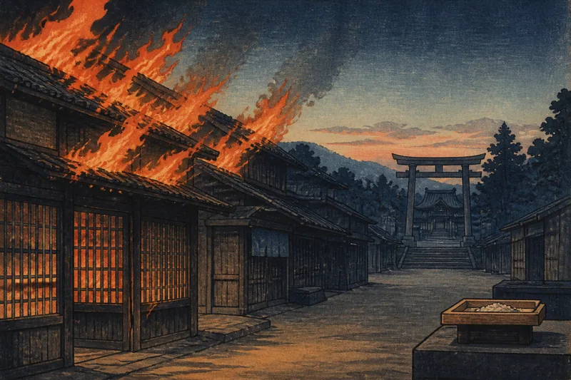 宝永の不敬による火事のイメージ挿絵