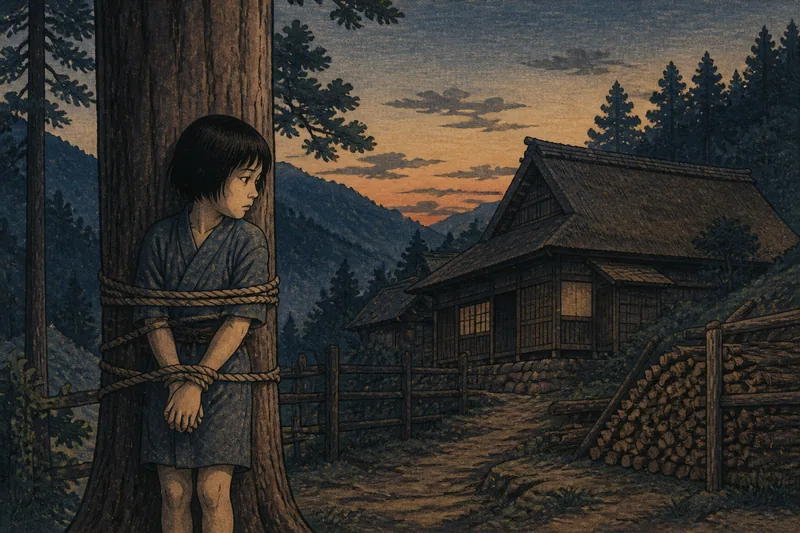 南木曽の縄ごと消えた子供のイメージ挿絵