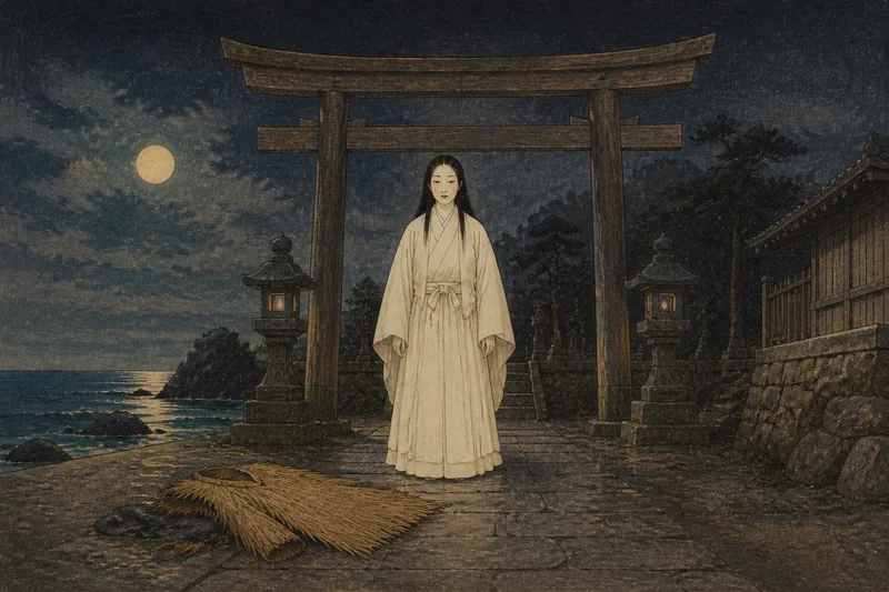 阿子師神社の白い神様のイメージ挿絵