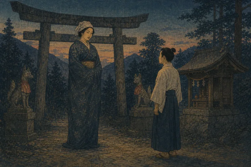 稲荷神社で出会った神様のイメージ挿絵