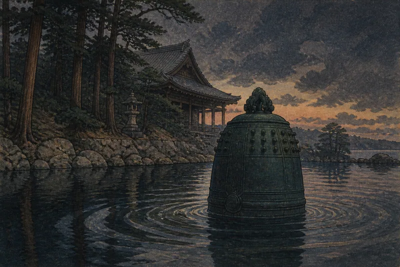 気仙沼の寺を恋しがる鐘のイメージ挿絵