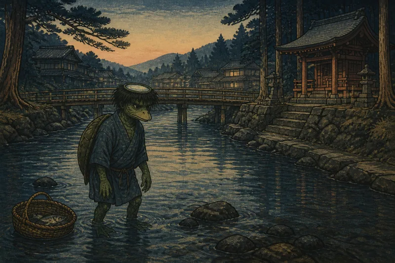 高山の河童カオロの毒流しのイメージ挿絵