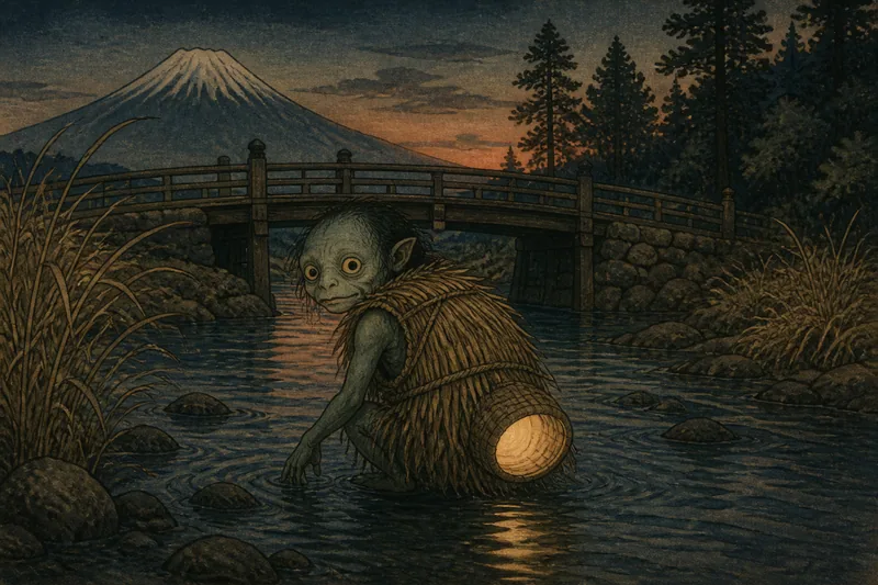 けつ提灯の河童のイメージ挿絵
