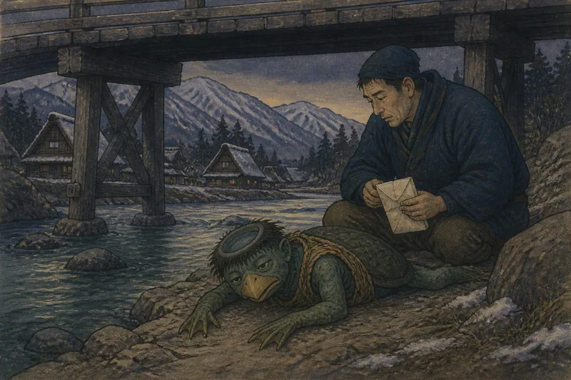 白馬の魚捕り秘伝の河童のイメージ挿絵