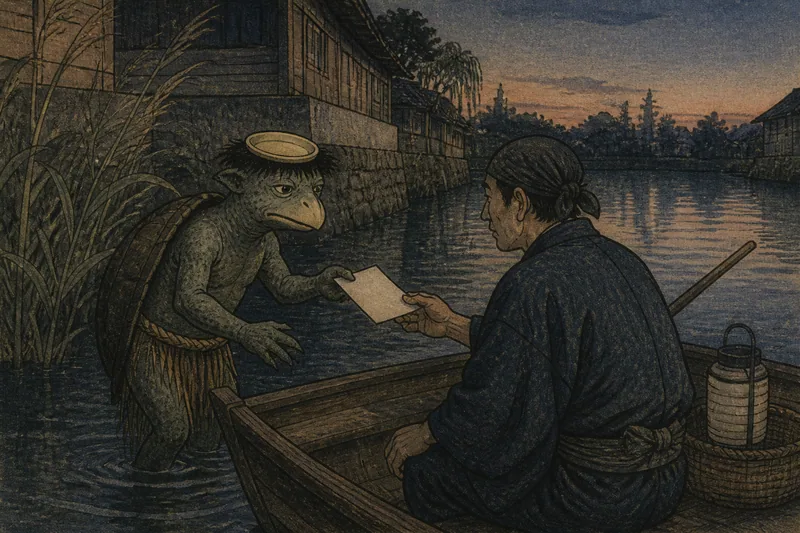 広島の手紙を運ぶ河童のイメージ挿絵