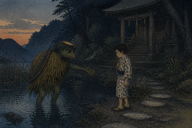 南越前町の夜叉池の接骨薬のイメージ挿絵