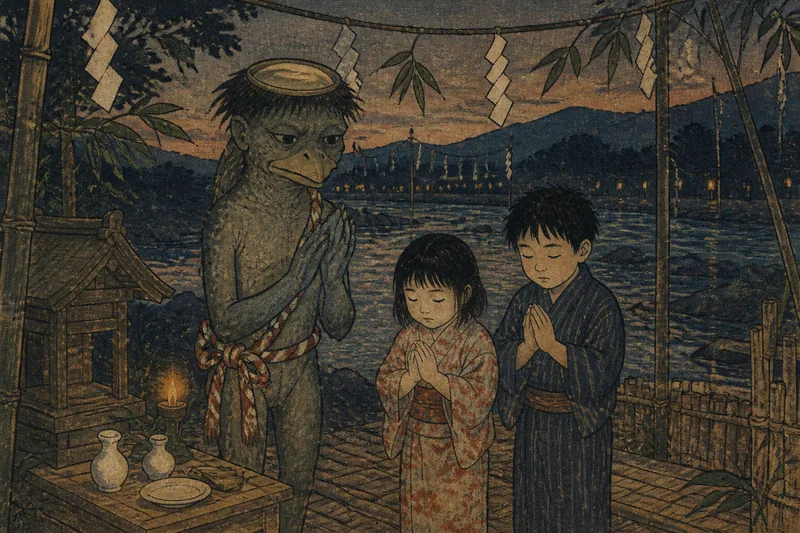 苓北の川祭り河童除けのイメージ挿絵