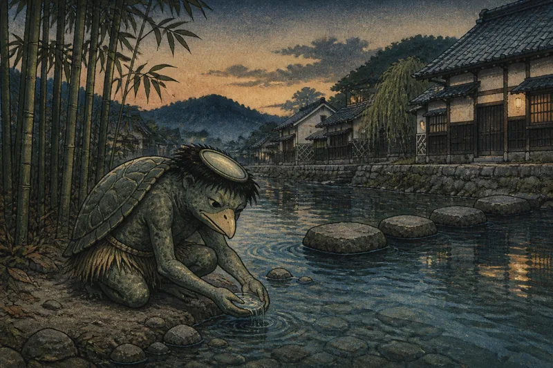 下田の白浜唱え河童除けのイメージ挿絵